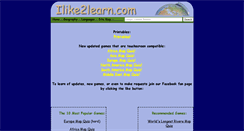 Desktop Screenshot of ilike2learn.com